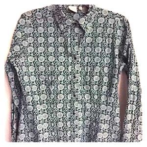 Rockies Mandala Snap Up L/S Shirt Large Teal